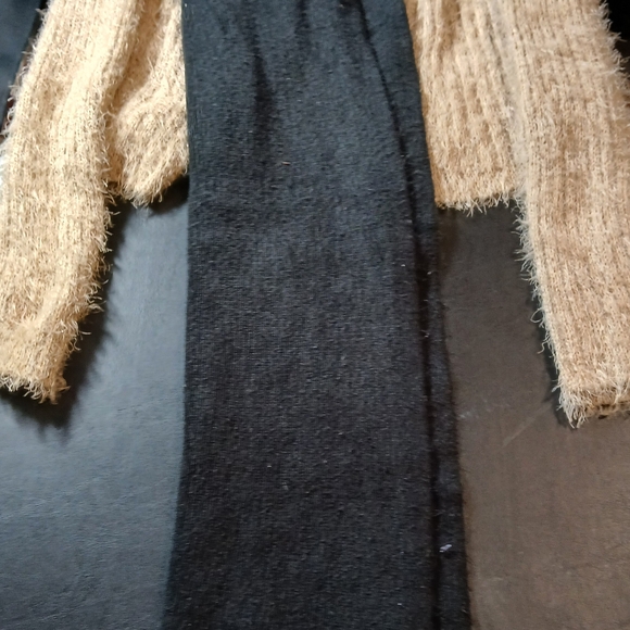 Thermal Black Hat/Calvin Klein Black Scarf/ No Comment Ligth Brown SizeM Top&jac - Picture 2 of 11
